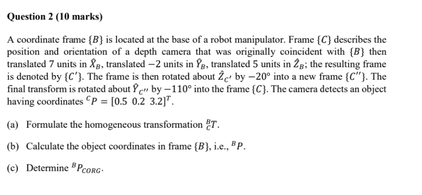 Need help to solve this question 2 Question 2