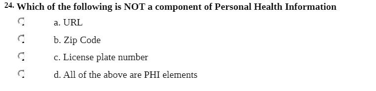 24. Which of the following is NOT a component of