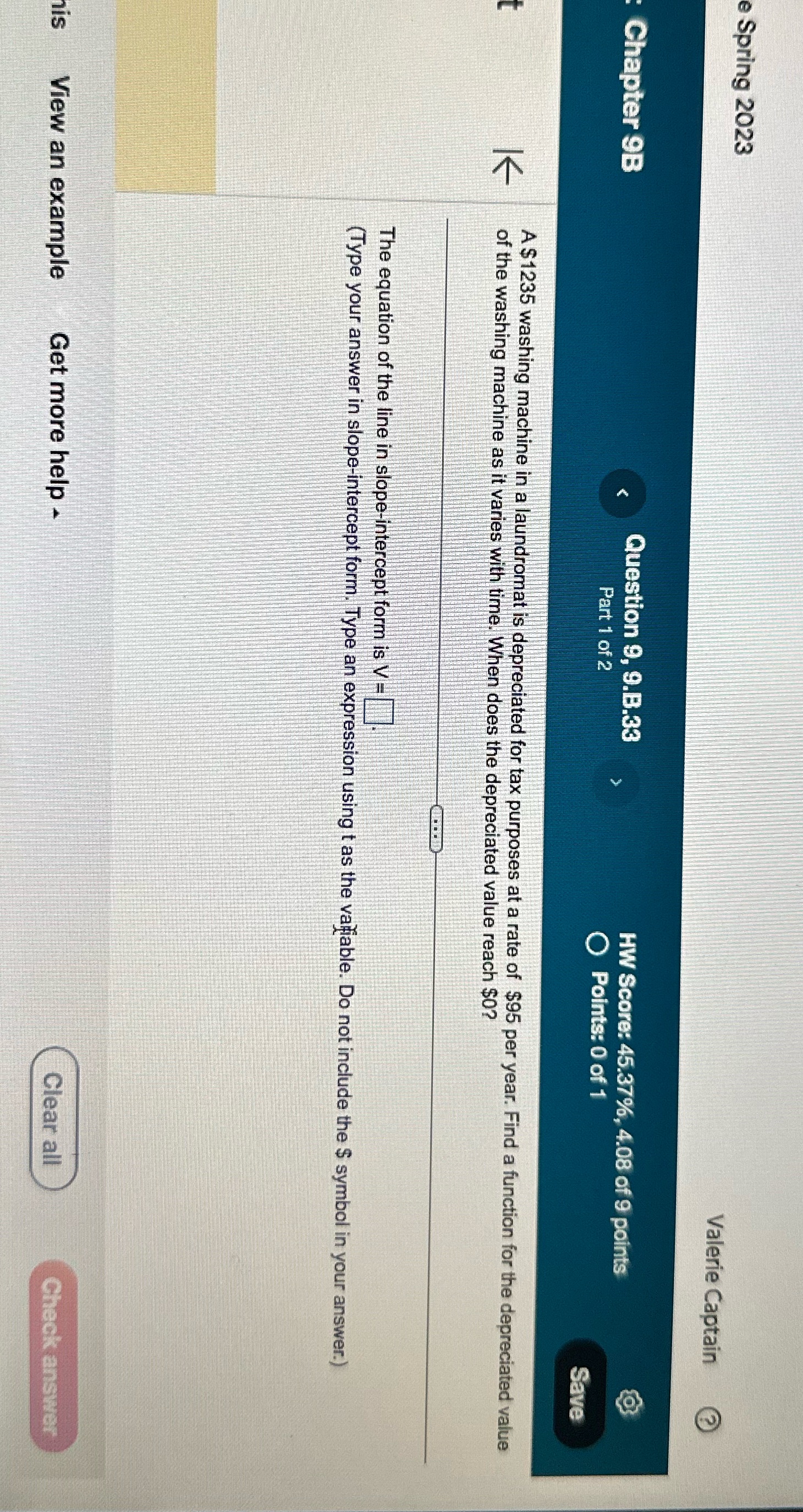 e Spring 2023 Valerie Captain Chapter 9B Question