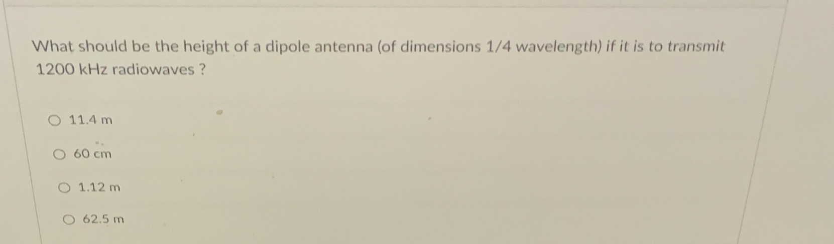 13 What should be the height of a dipole antenna