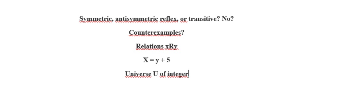 Symmetric, antisymmetric reflex, or transitive?