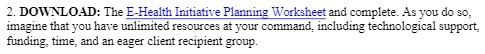 2. DOWNLOAD: The E-Health Initiative Planning