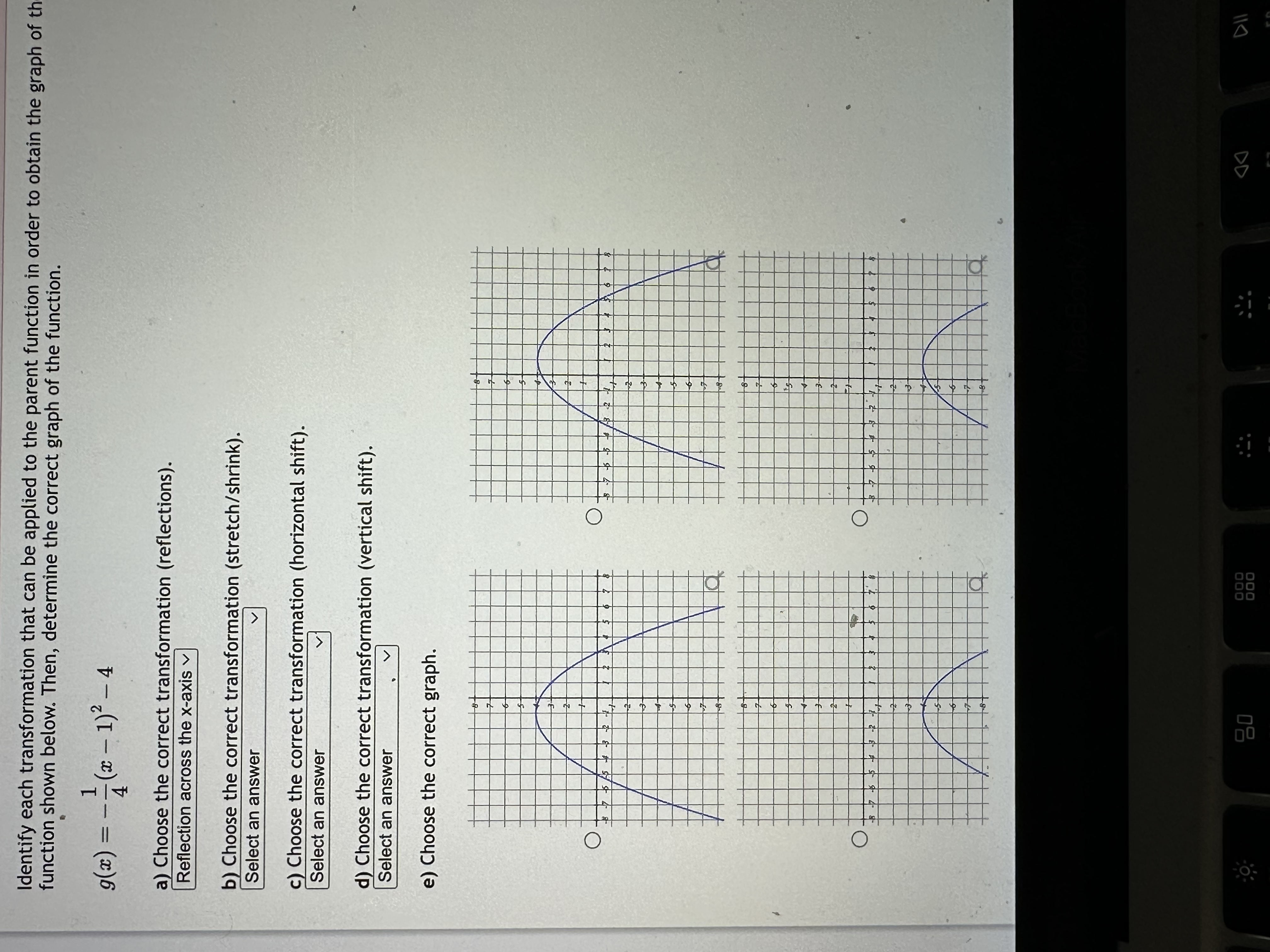 Question 10 K Given the function f(x) = -4 + x,