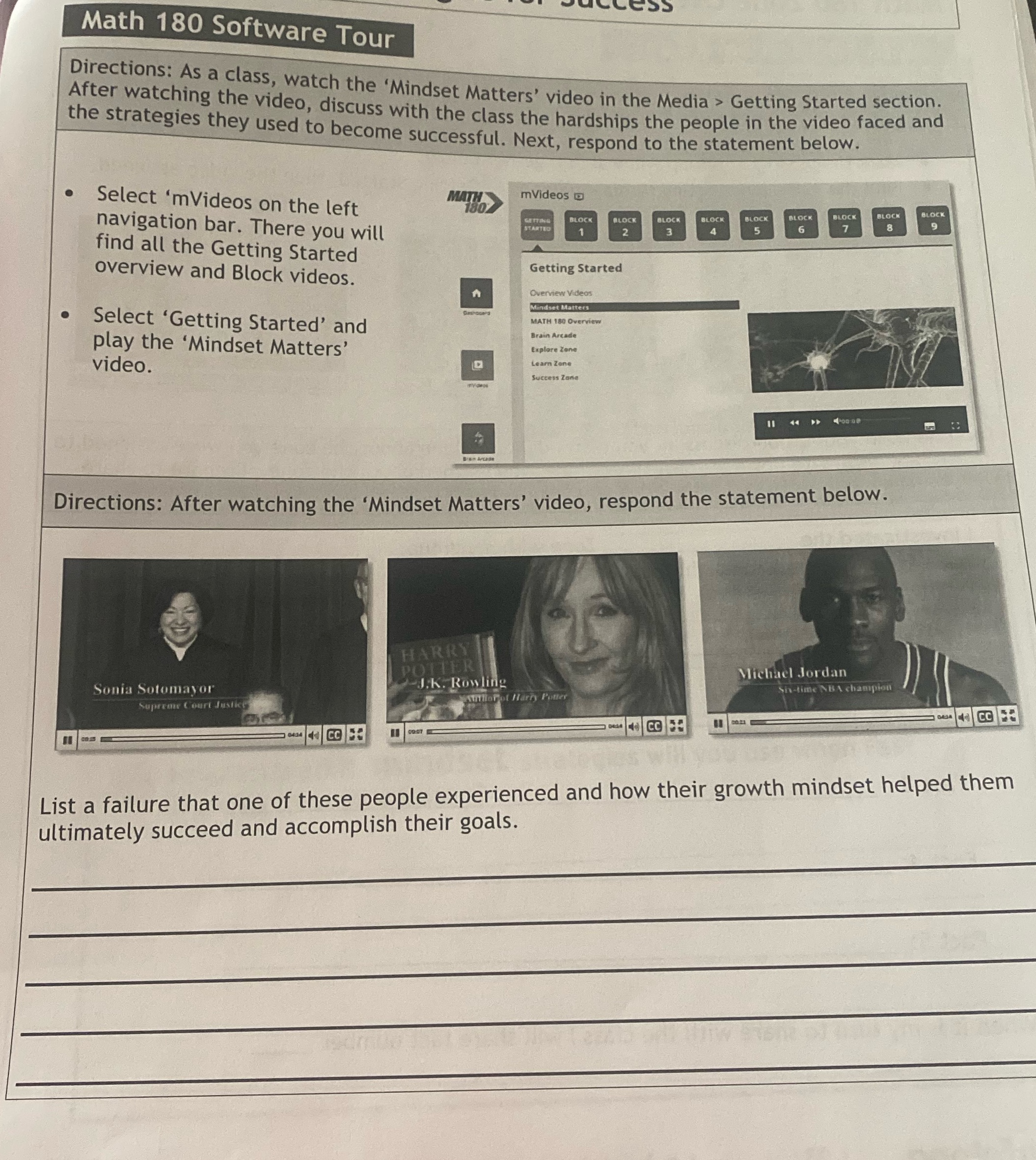 Math 180 Software Tour Directions: As a class,
