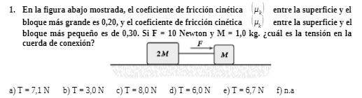 1. En la figura abajo mostrada, el coeficiente de