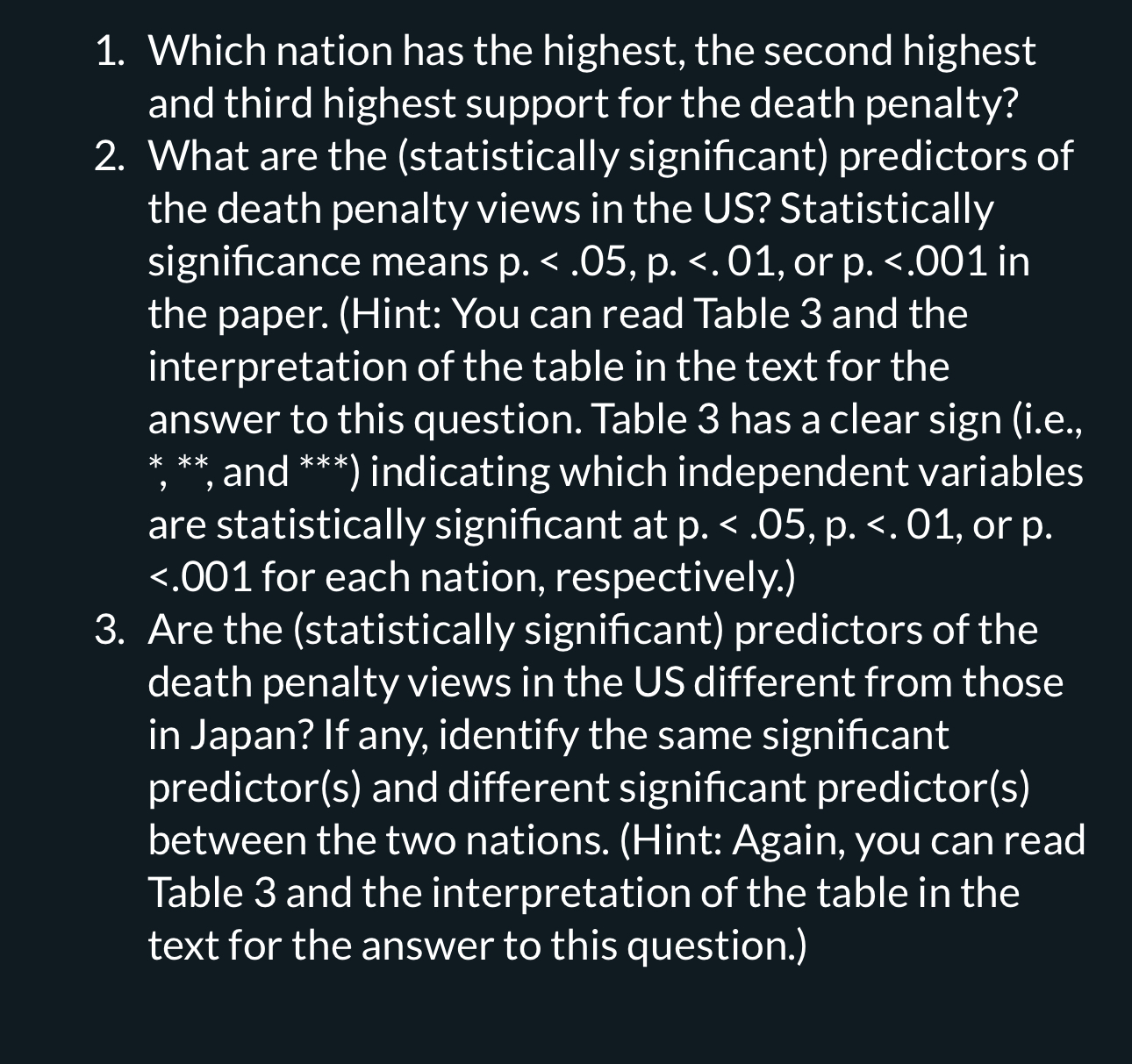 1. Which nation has the highest, the second