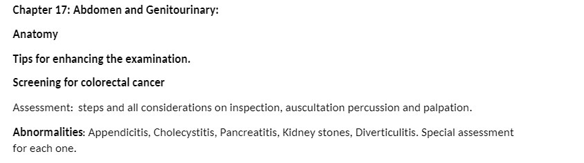 Chapter 1?: Abdomen and Genitourinary: An ato my