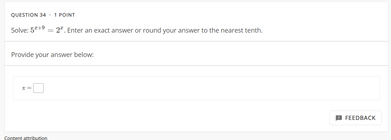 QUESTION 34 ' 1 POINT Solve: 53\