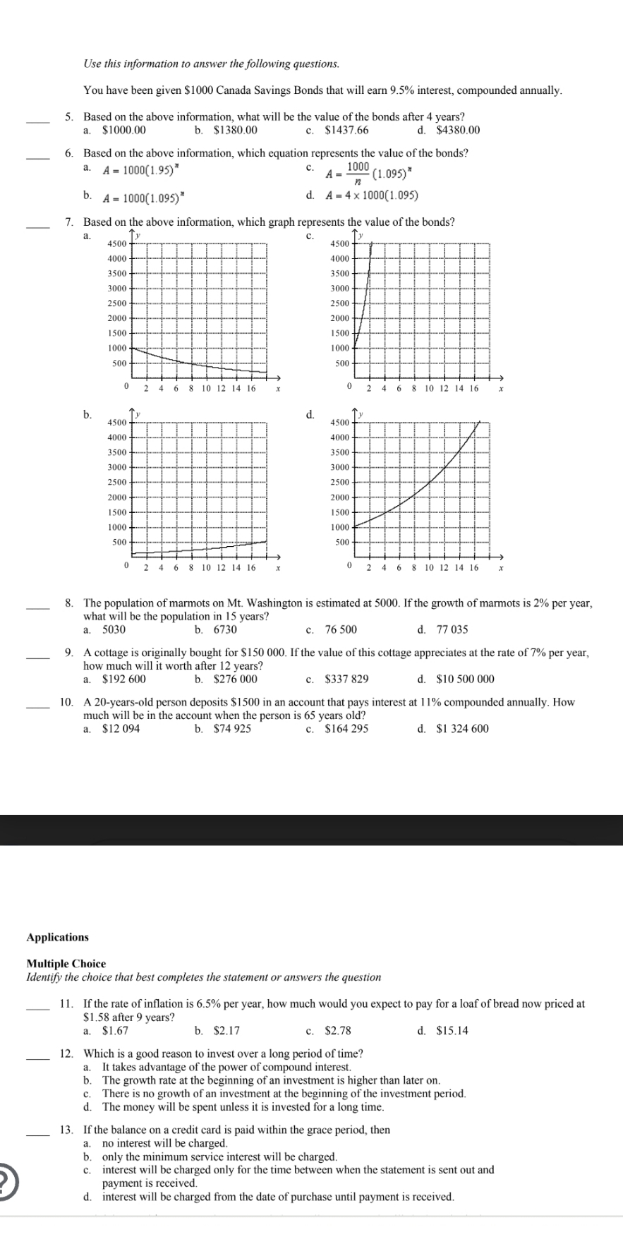 Need someone's help! It's grade 11 college math.