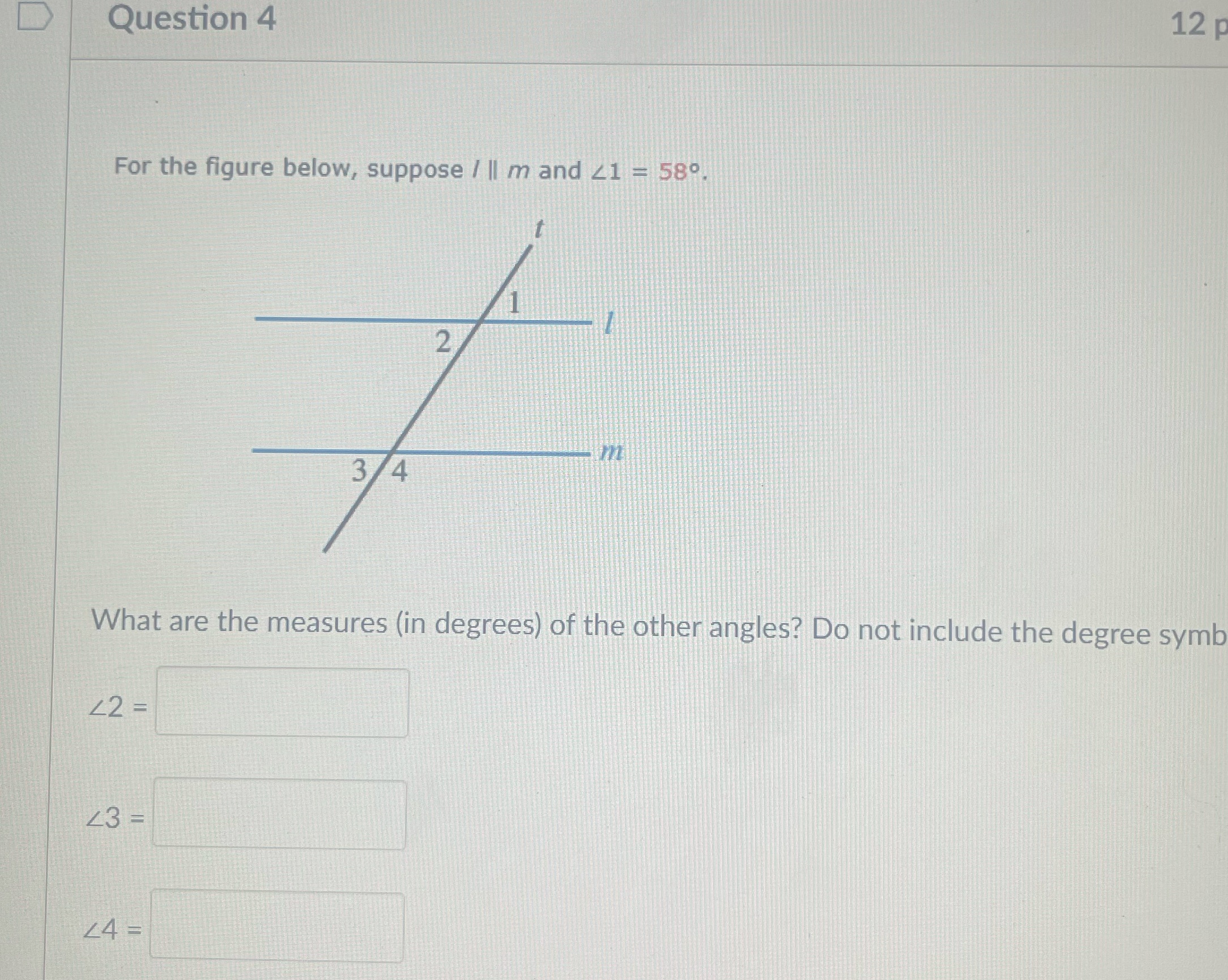 D Question 4 12 p For the figure below, suppose /
