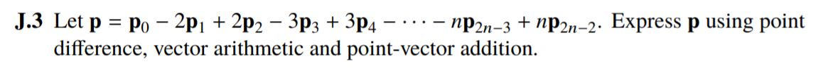 J.3 Let p = Po - 2p1 + 2p2 - 3p3 + 3p4 - . . . -