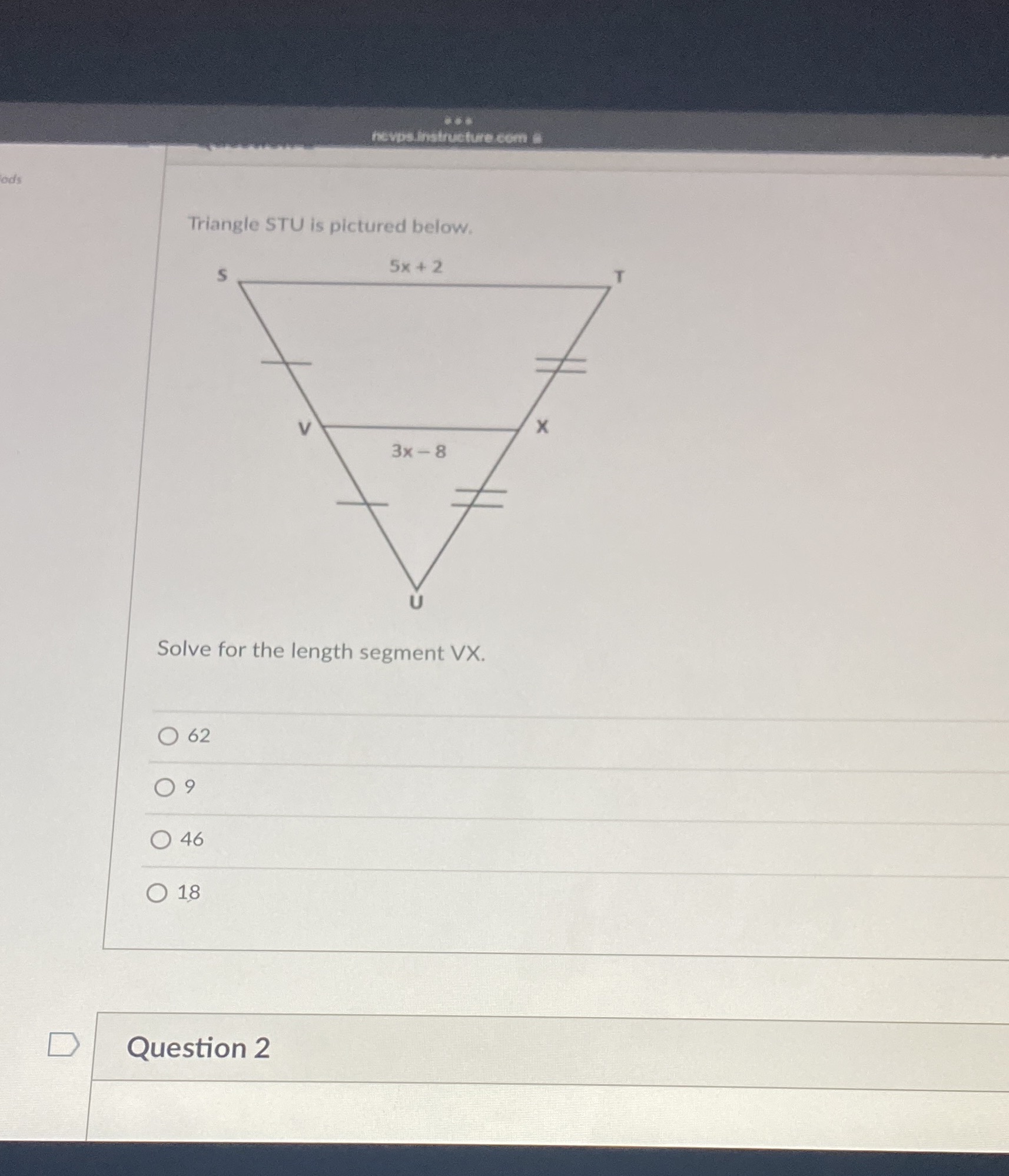 hevps instructure.com a Triangle STU is pictured