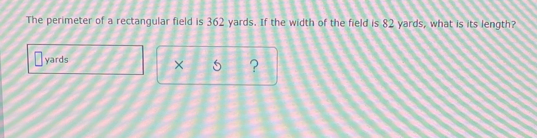The perimeter of a rectangular field is 362