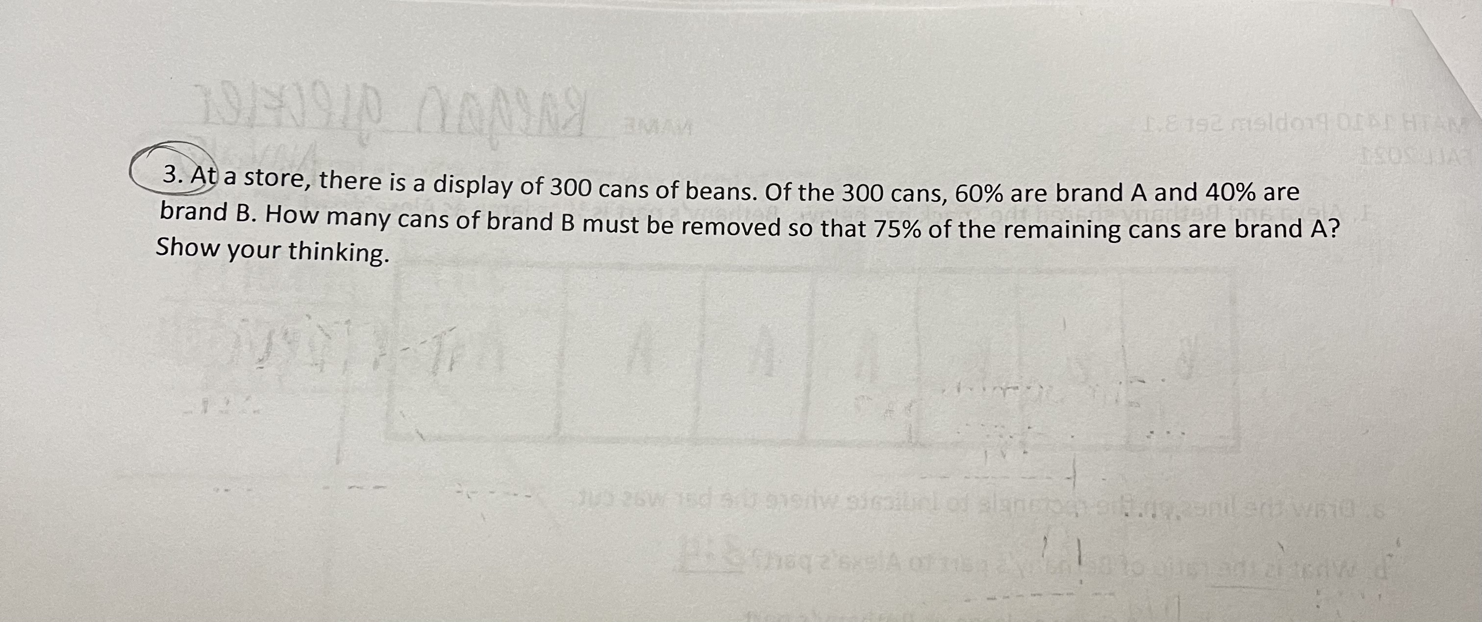 19 10910 OLGASAY 3. At a store, there is a