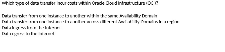 Which type of data transfer incur costs within