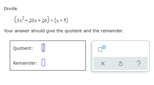question 1 Graph the parabola. y=x2+10x+21 Plot