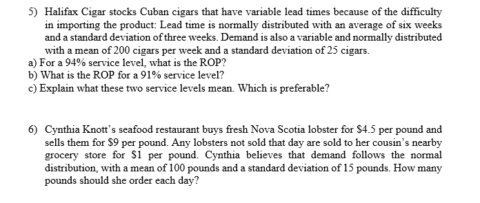 5) Halifax Cigar stocks Cuban cigars that have