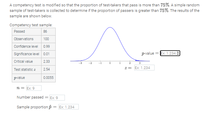 A competency test is modified so that the