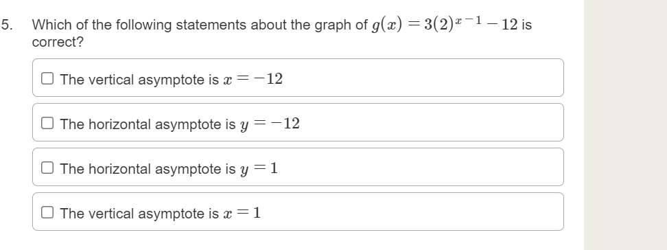 5. Which of the following statements about the