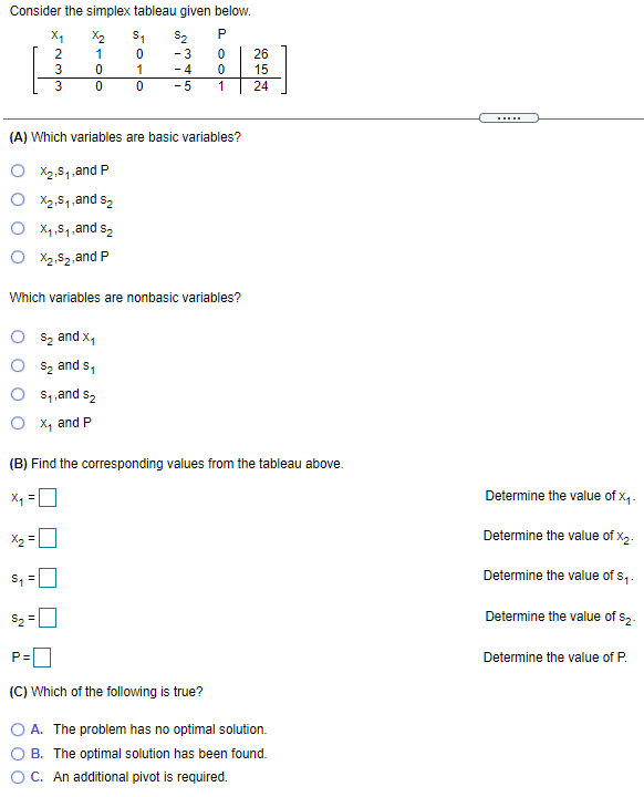 need help on this problem Consider the simplex