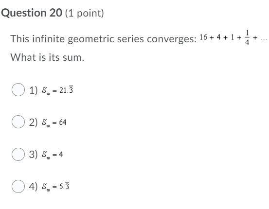Question 11 (1 point) In a geometric sequence, to