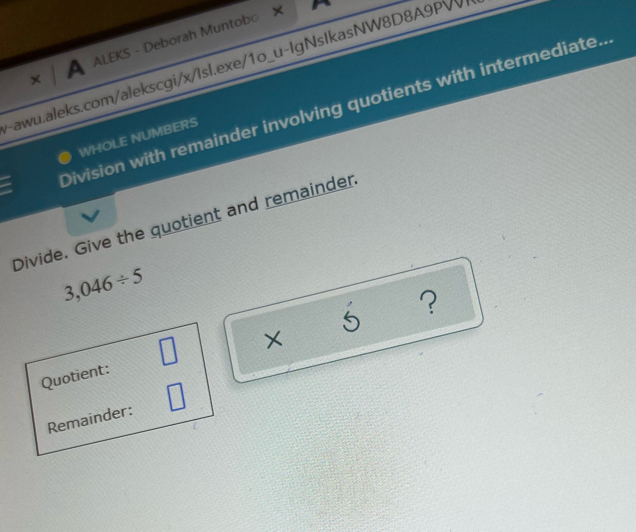 x A ALEKS - Deborah Muntobo X