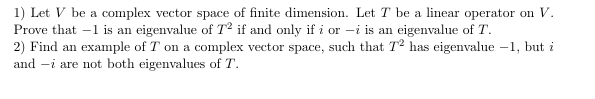 1] Let V be a. complex 1Li'eetor' space