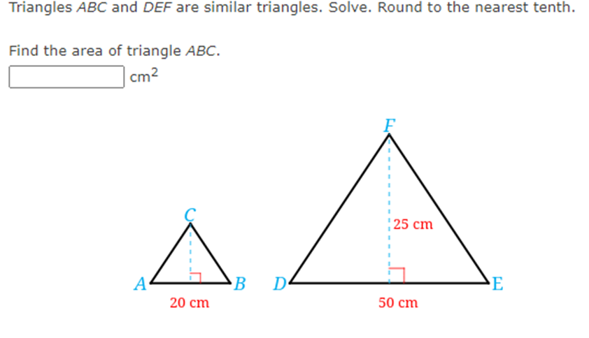 Triangles ABC and DEF are similar triangles.