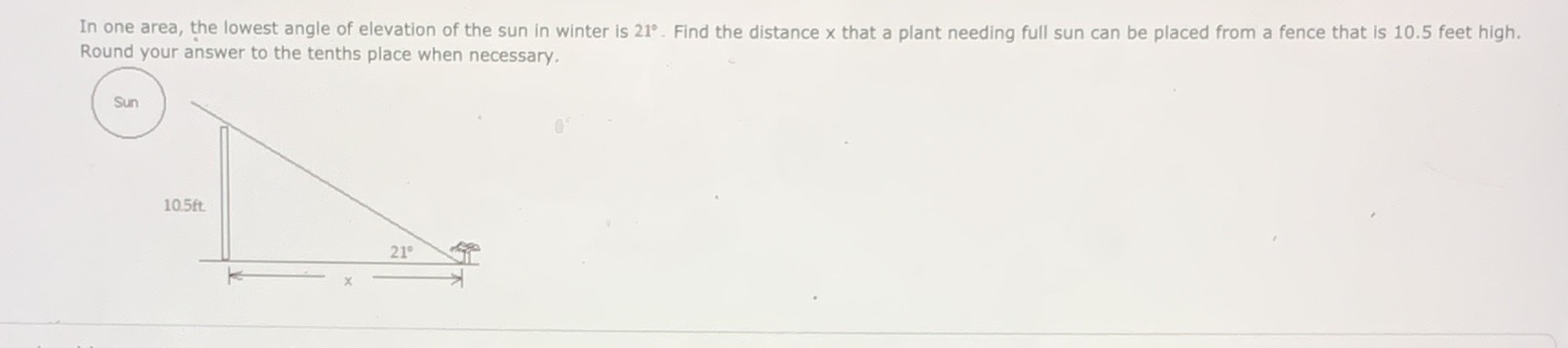 In one area, the lowest angle of elevation of the