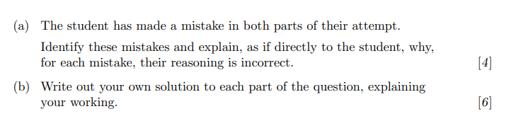 The question (i) Simplify the following