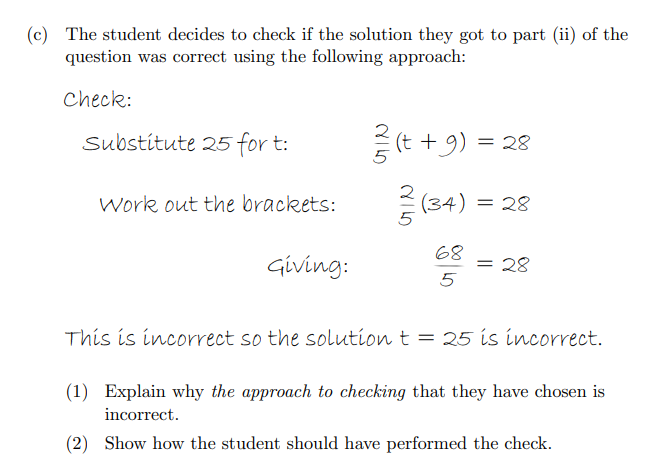 The question (i) Simplify the following