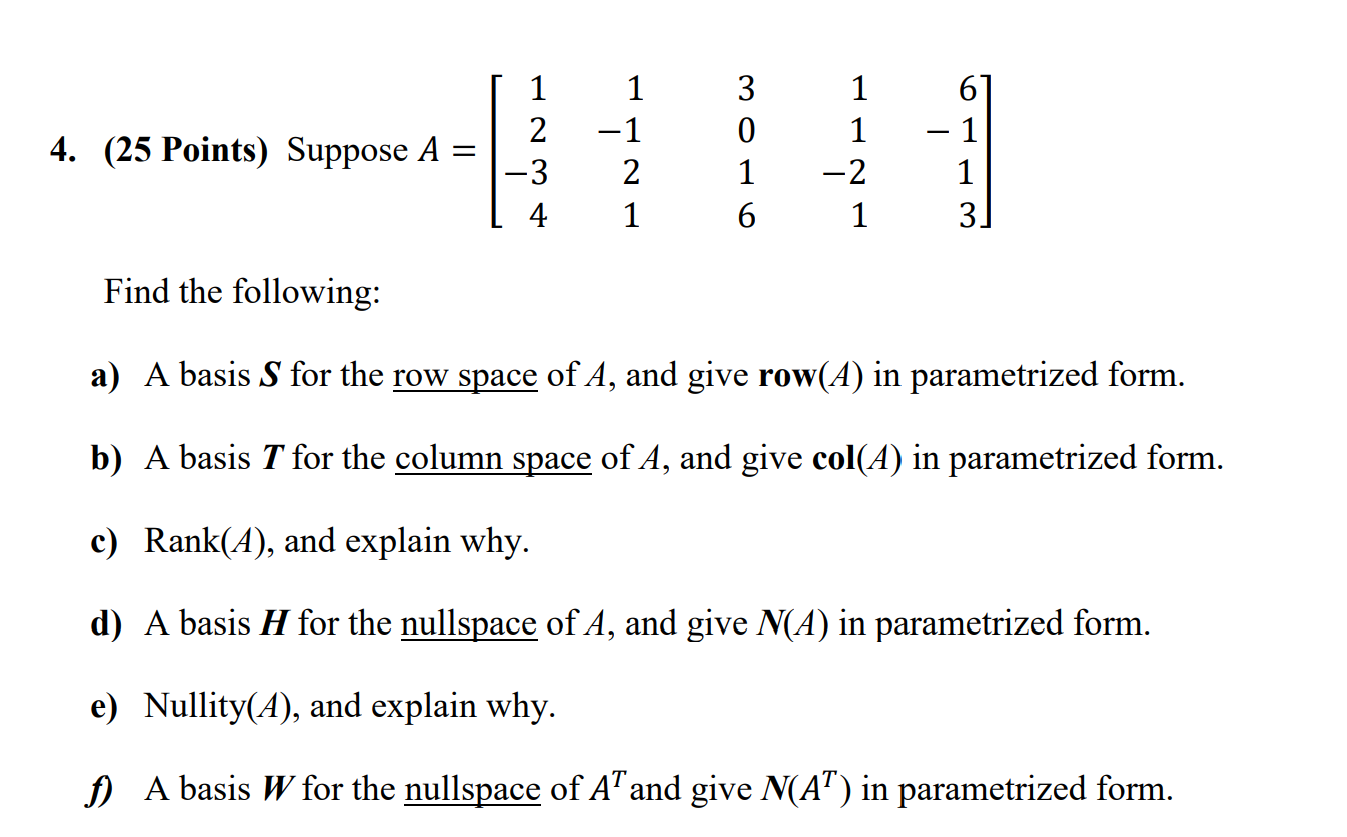 WNA - 4. (25 Points) Suppose A = a How WHO Find