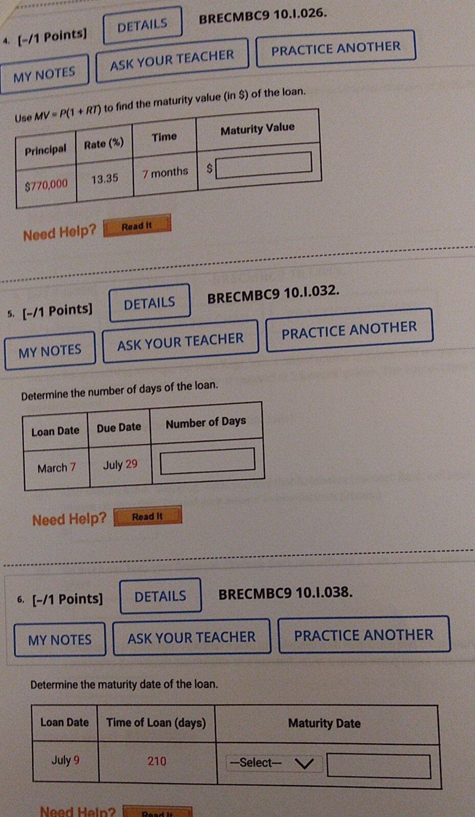 thank you 4. [-/1 Points] DETAILS BRECMBC9