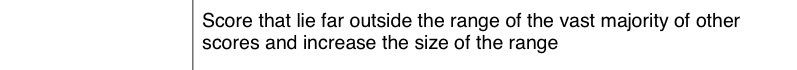 Scare that lie far outside the range at the vast