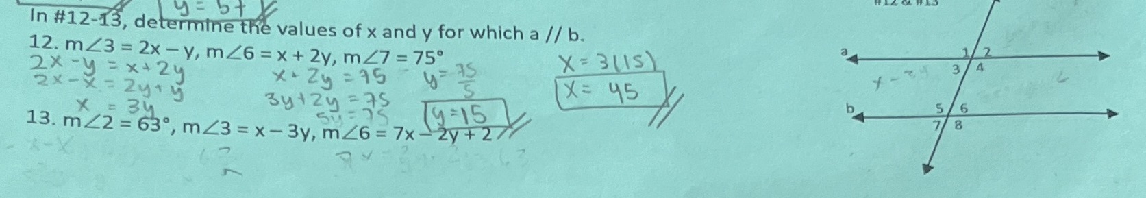 Question is #13 y = b+ In #12-13, determine the