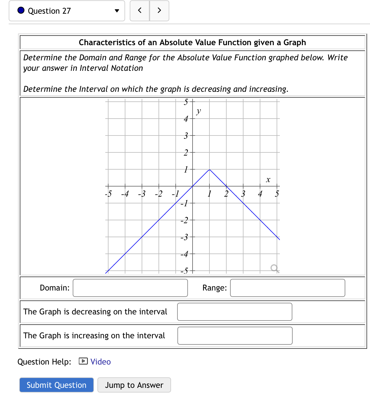 0 Question 27 v < > Characteristics of an