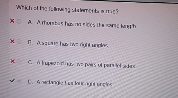 give a example for Quadrilateral Which of the