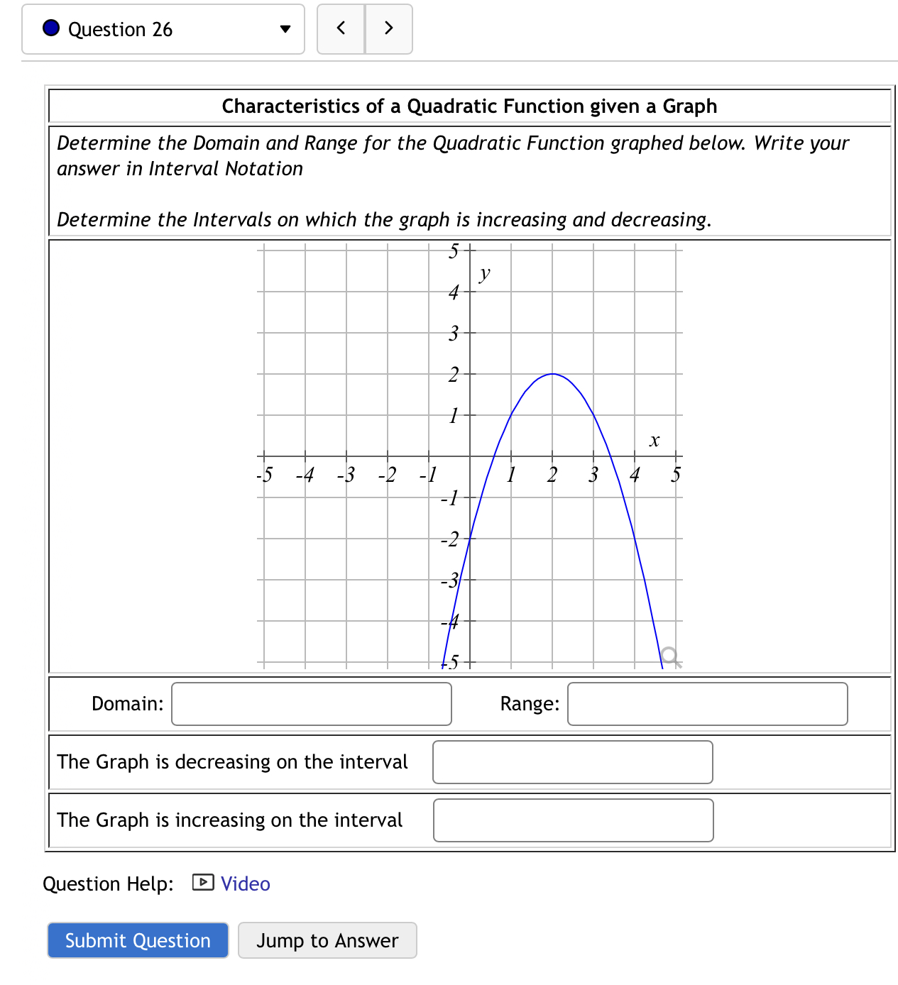 0 Question 27 v < > Characteristics of an