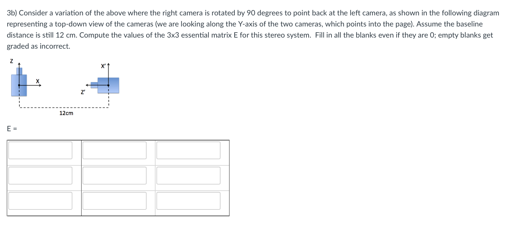 Recall that the essential matrix E describing the