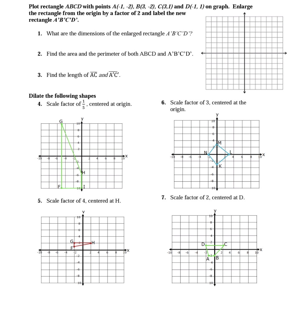 plot the rectangle then enlarge them them dialate
