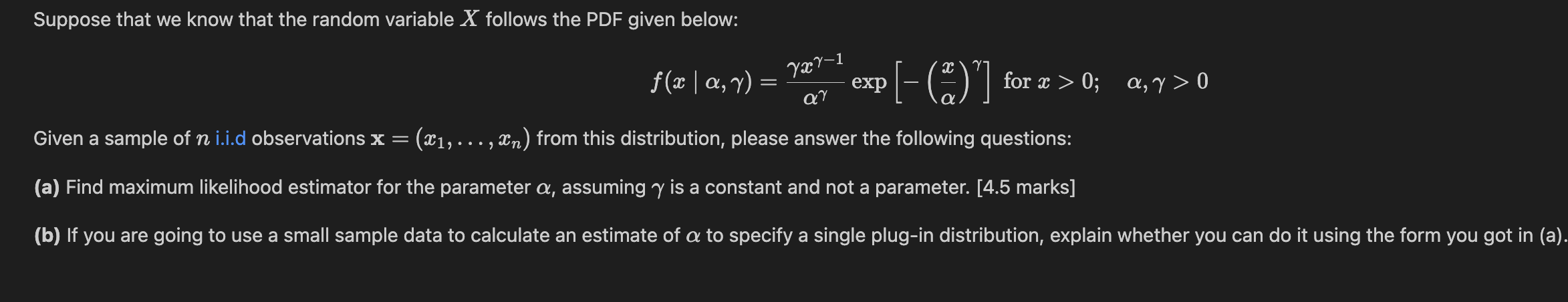 Suppose that we know that the random variable X