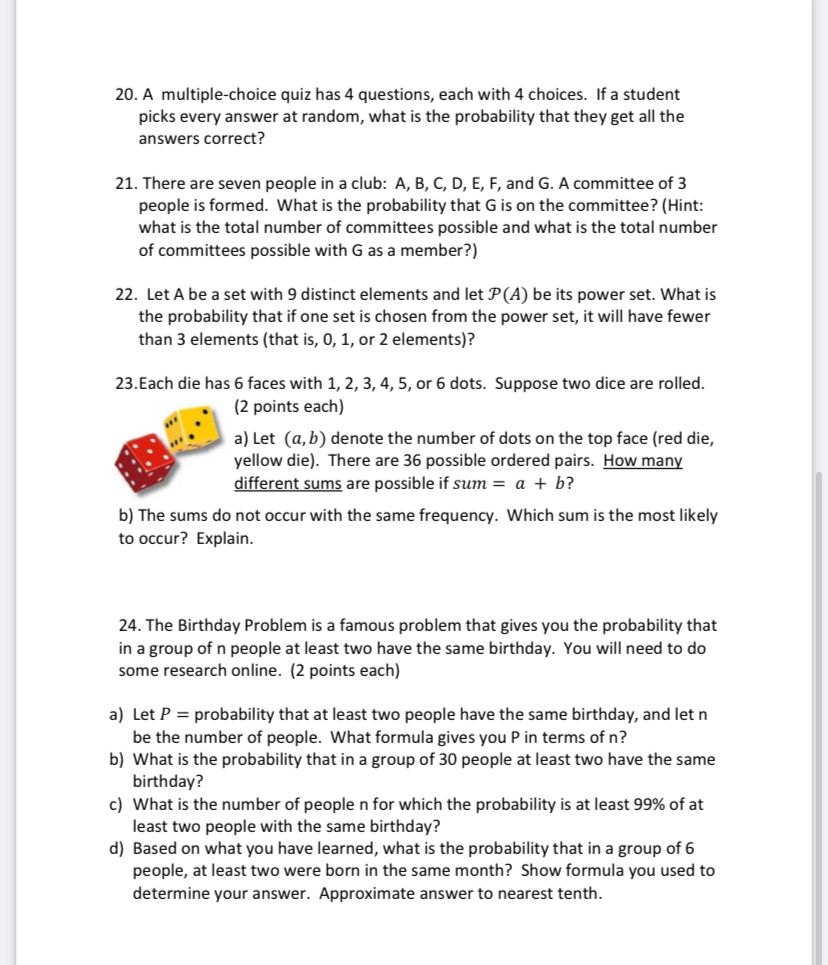 Help me answer questions 18 to 24 III]. A