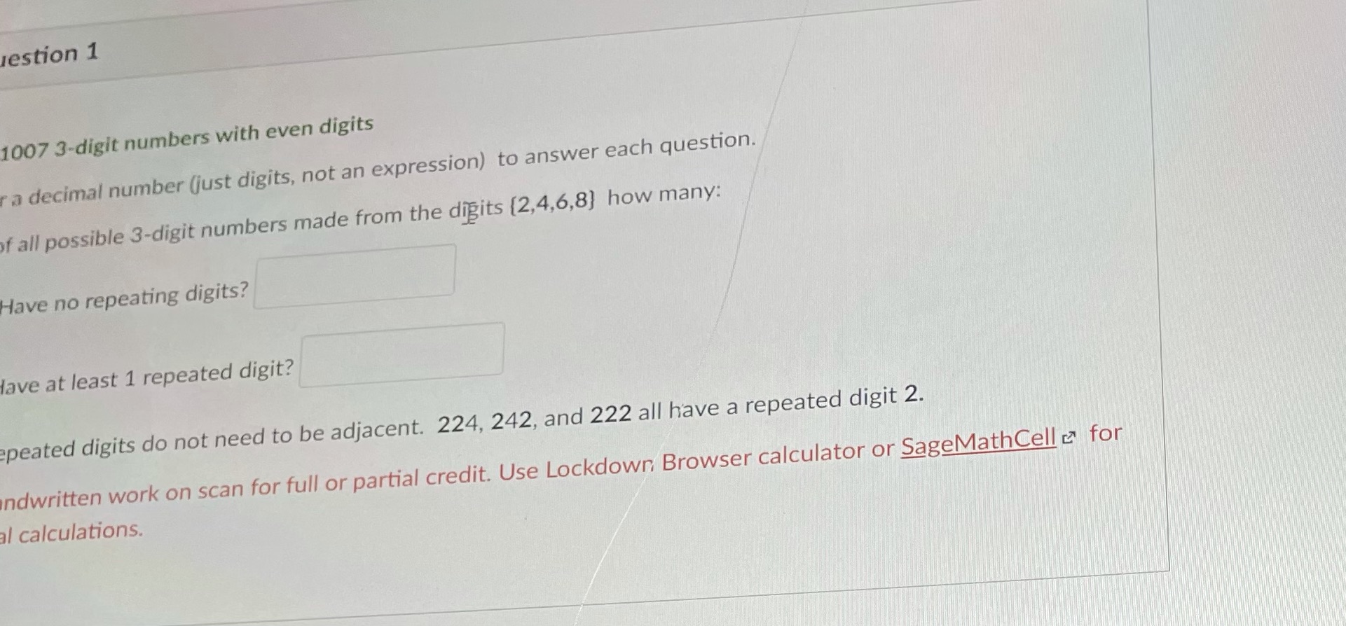 lestion 1 1007 3-digit numbers with even digits