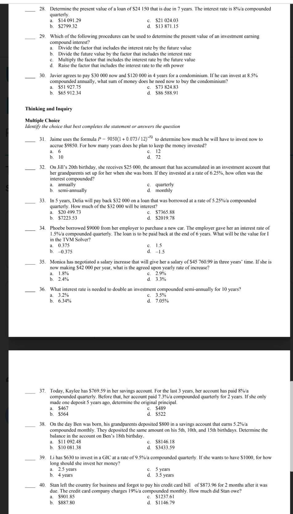 Need someone's help! It's grade 11 college math