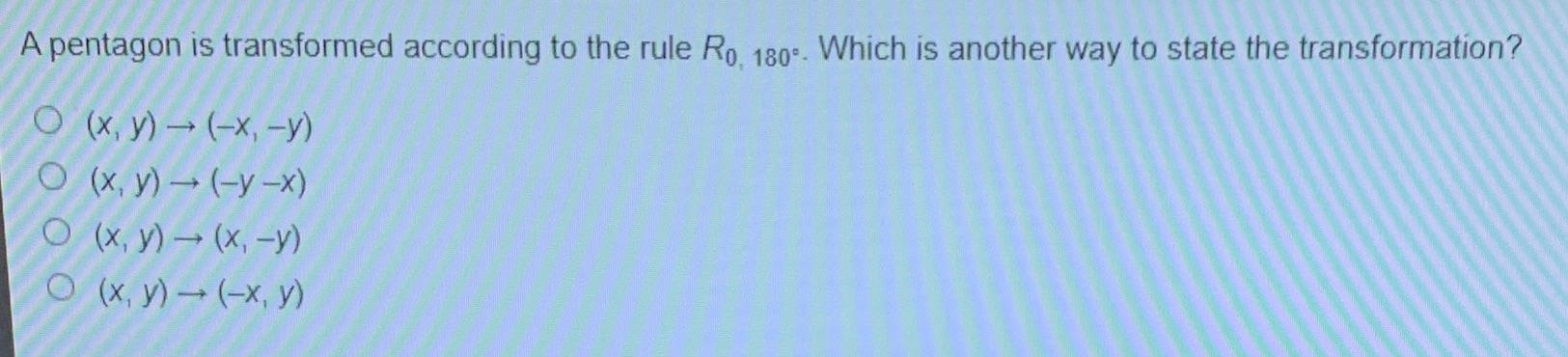 A pentagon is transformed according to the rule