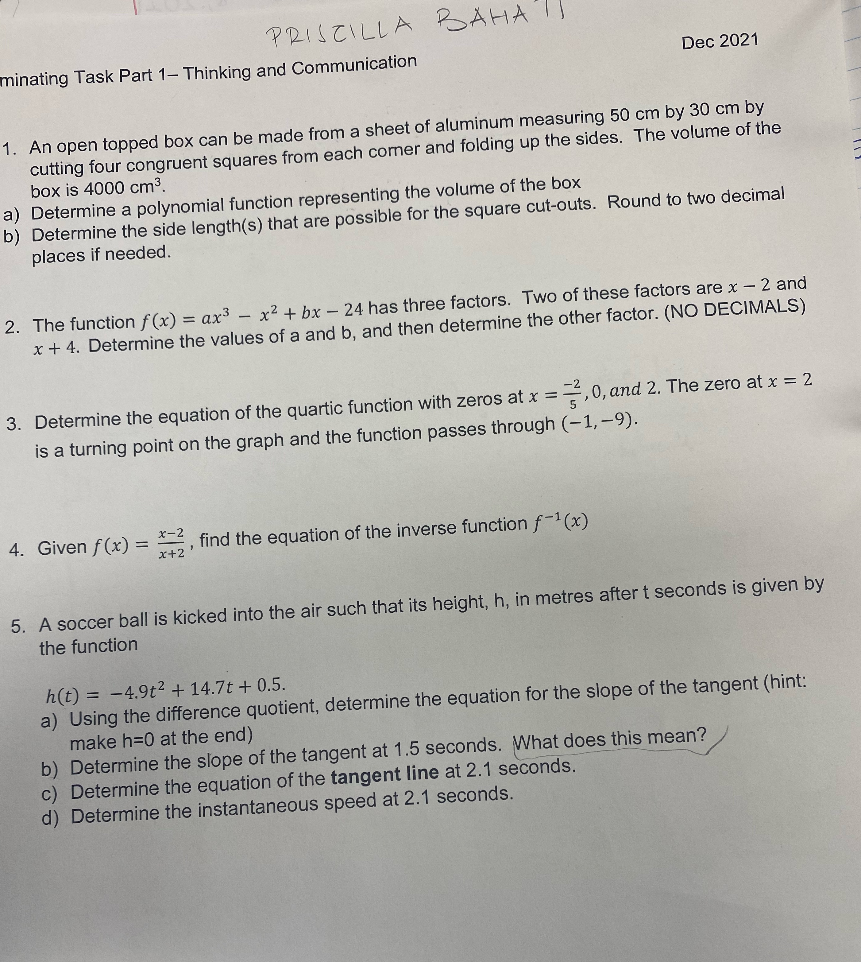 PRISCILLA BAHA!! minating Task Part 1- Thinking