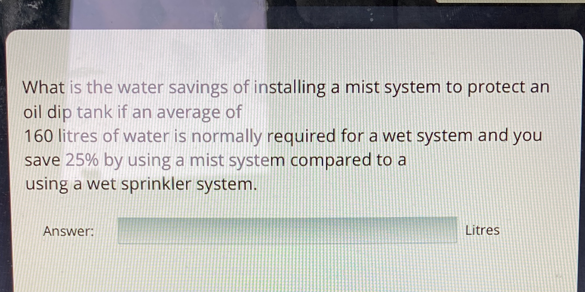 What is the water savings of installing a mist