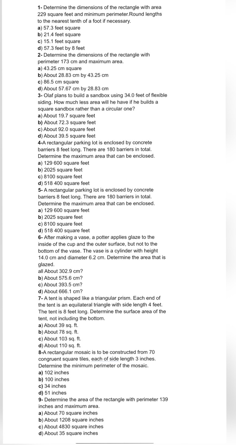 Please answer the following questions 1-