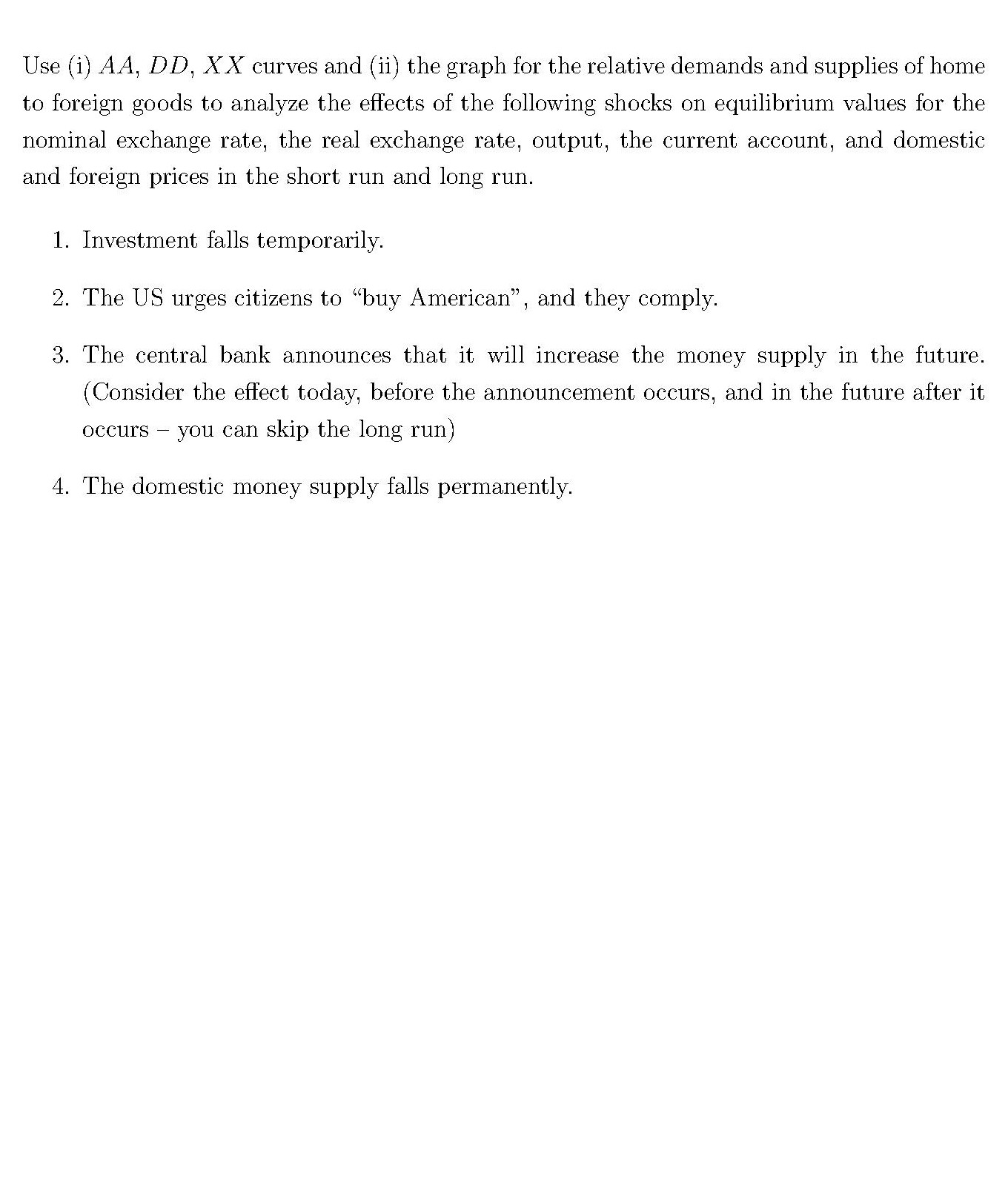 Use (i) AA, DD, XX curves and (ii) the graph for