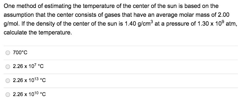 One method of estimating the temperature of the
